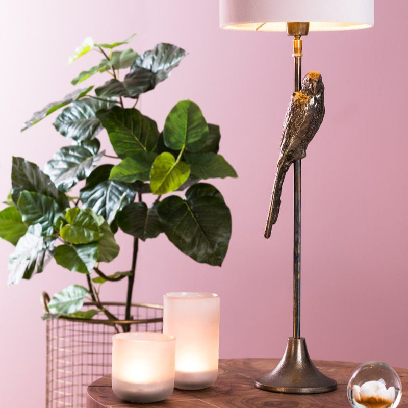 Antique Bronze Parrot Lamp Base - 8194218 - Uneeka