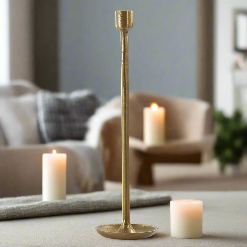 Antique Bronze Slim Candle Holder - 6052118 - Uneeka