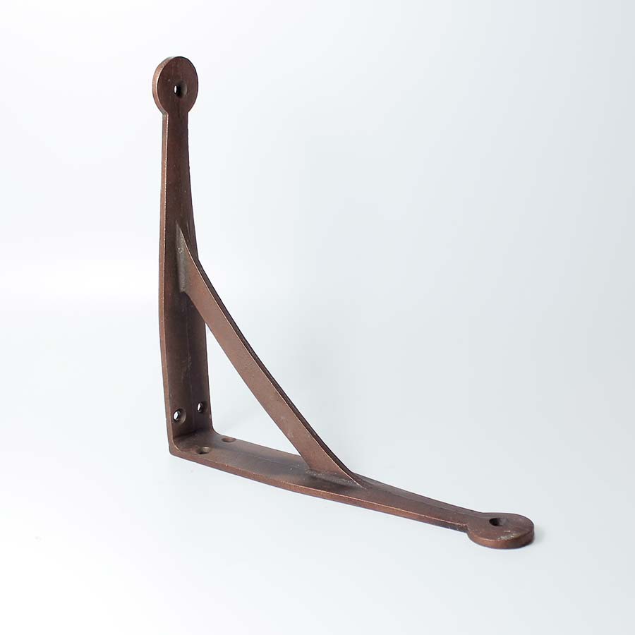 Antique Copper Finish Penny End Shelf Bracket - 94.072.AC.200 - Uneeka