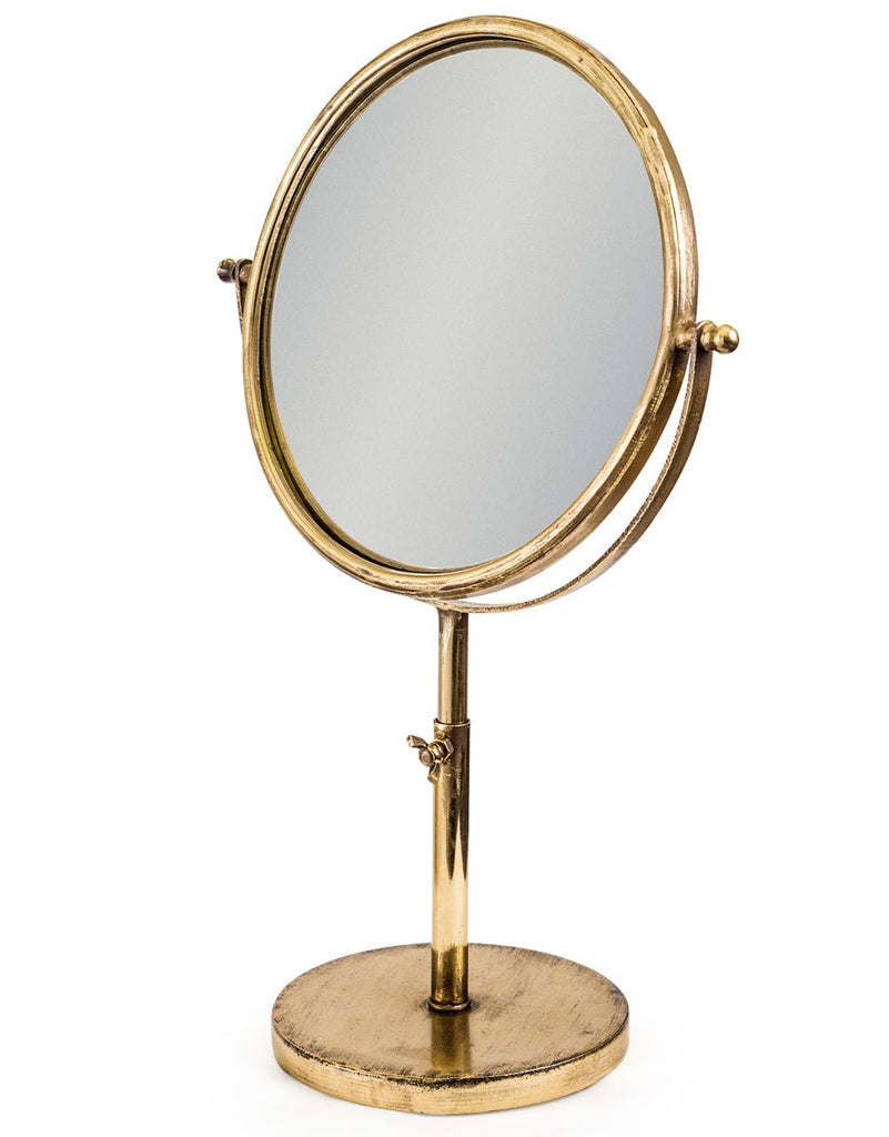 Antique Gold Convex Adjustable Mirror - et347 - Uneeka