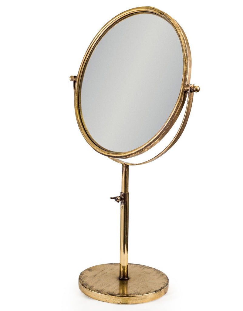 Antique Gold Convex Adjustable Mirror - et348 - Uneeka