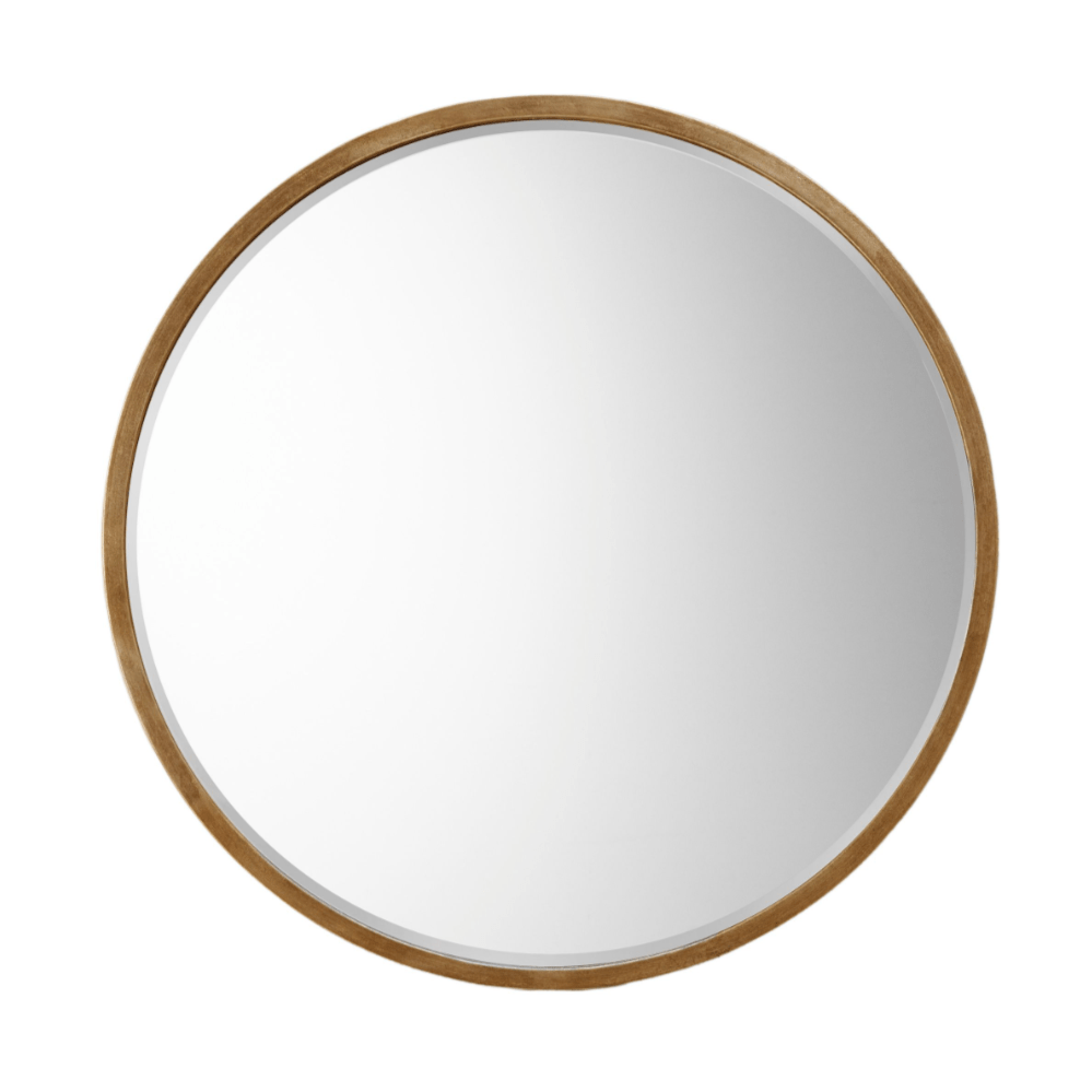 Antique Gold Finish Round Mirror - 227872 - Uneeka