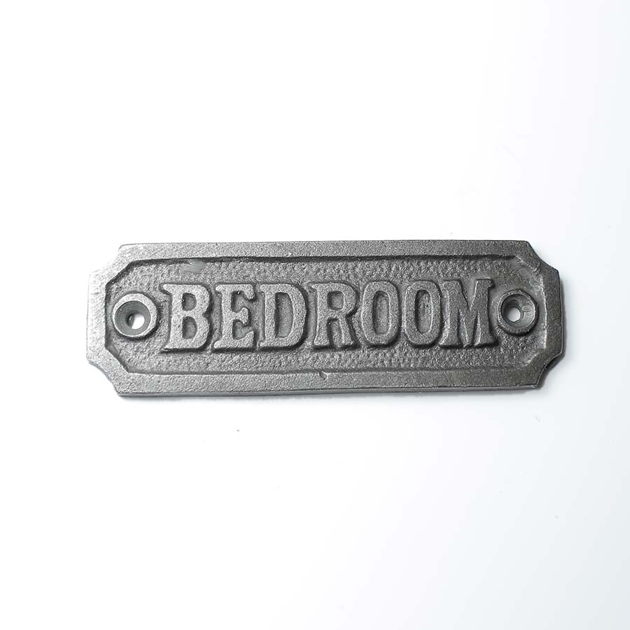Antique Iron Bedroom Plaque - E150.WU - Uneeka