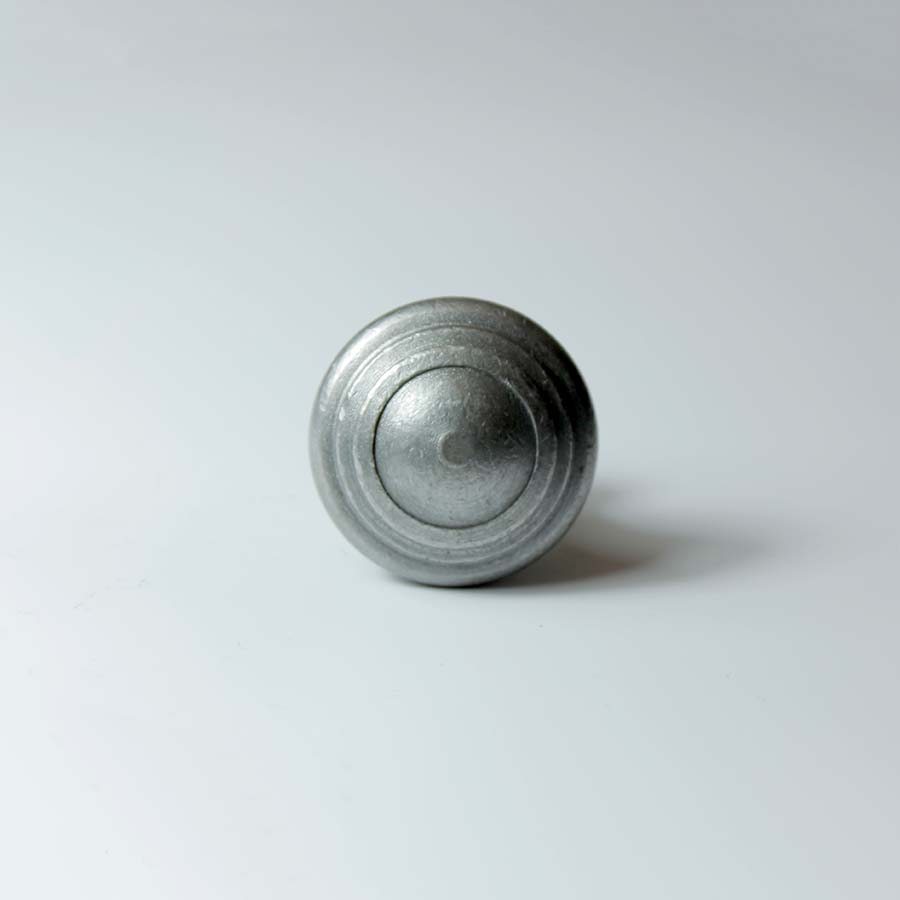 Antique Iron Domed Knob with Circular Rings - 05.086Y.AI.40 - Uneeka