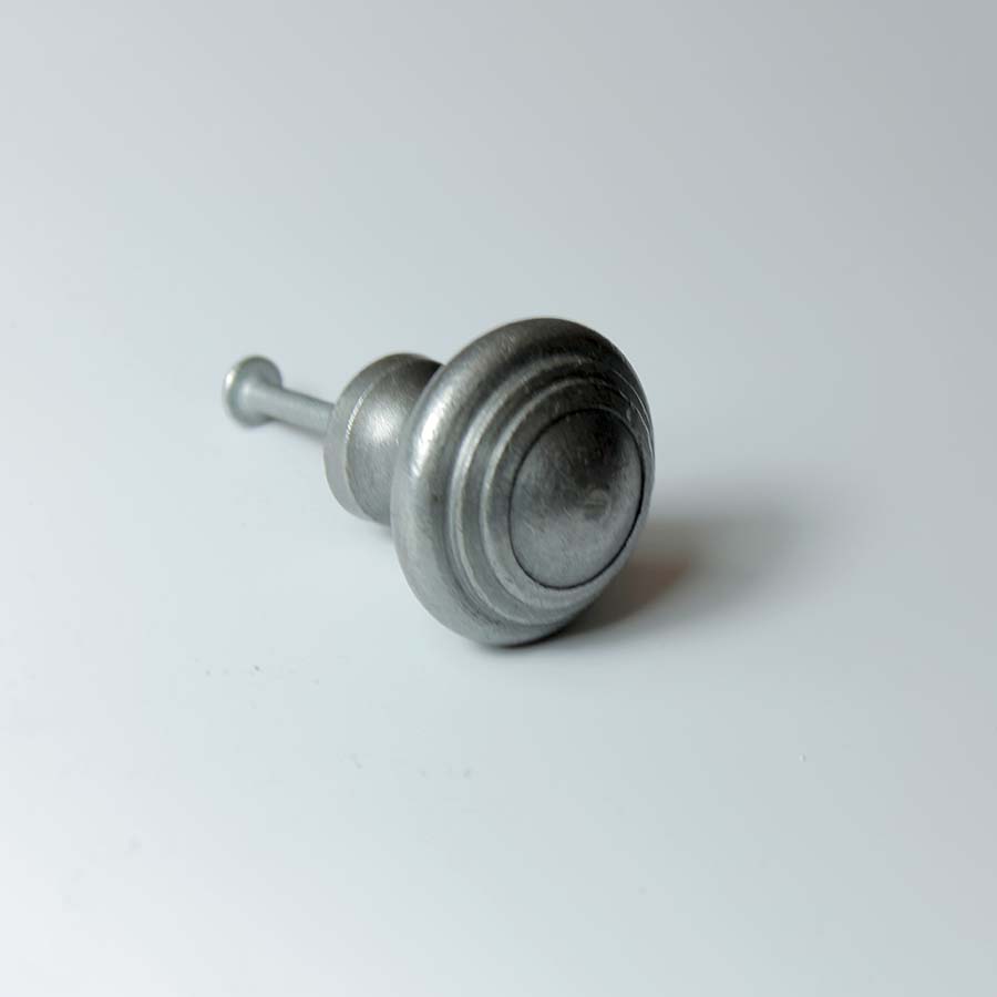 Antique Iron Domed Knob with Circular Rings - 05.086Y.AI.40 - Uneeka