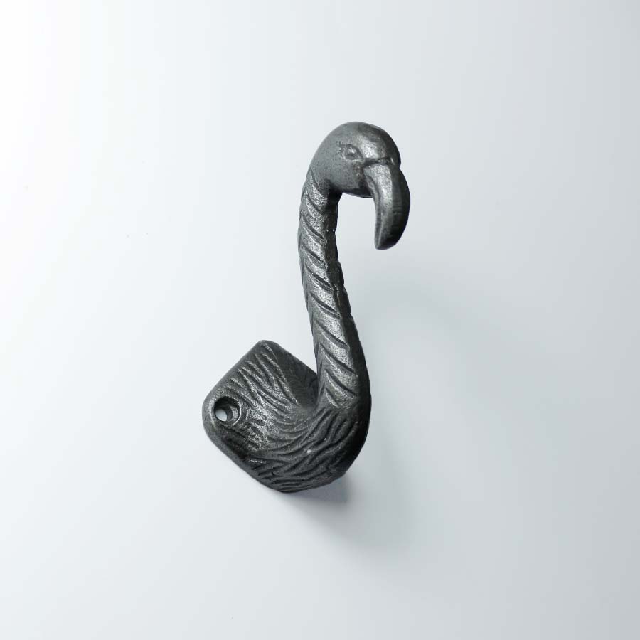 Antique Iron Flamingo Coat Hook - E133.AB - Uneeka