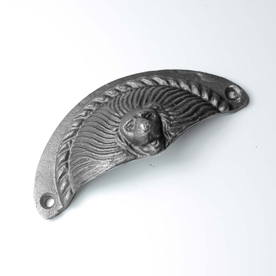 Antique Iron Lion Mane Cup Handle - 70.087L.AI.100 - Uneeka
