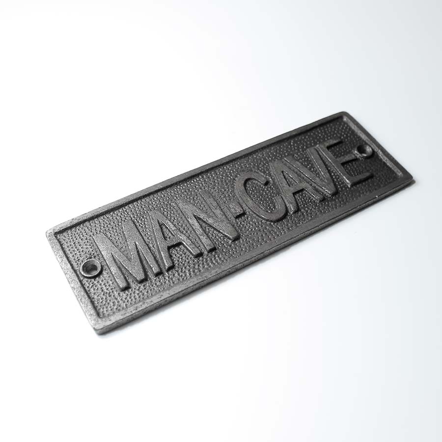 Antique Iron Man Cave Plaque - 01.342.AI.MC - Uneeka