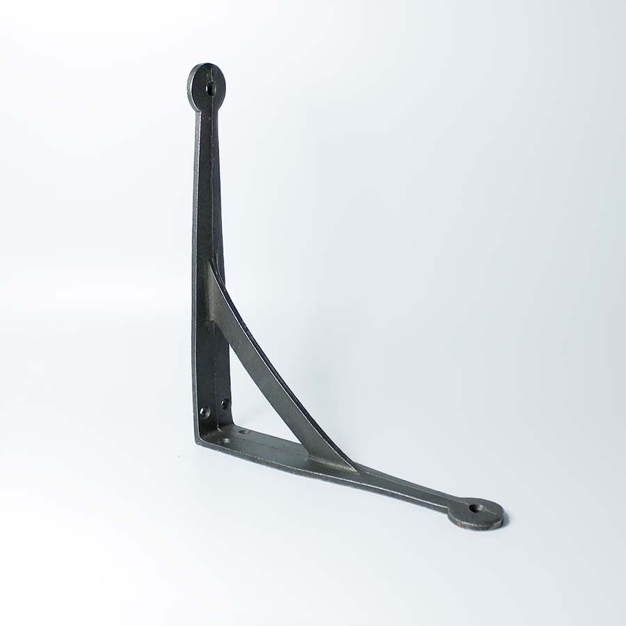 Antique Iron Penny End Gallows Shelf Bracket - D237 - Uneeka