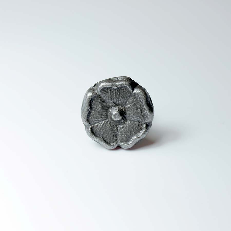 Antique Iron Rose Design Knob - 01.086R.AI.32 - Uneeka