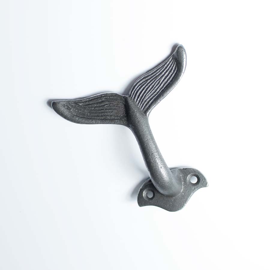 Antique Iron Whale Tail Hat & Coat Hook - 01.336WF.AI.90 - Uneeka