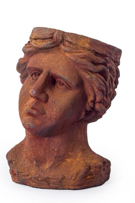 Antique Rust Classical Head Planter - MP19 - Uneeka