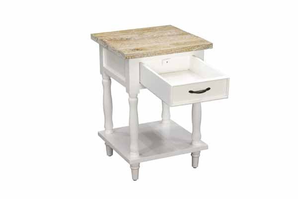 Antique Style Cottonwood Tall Side Table - PPR264 - Uneeka