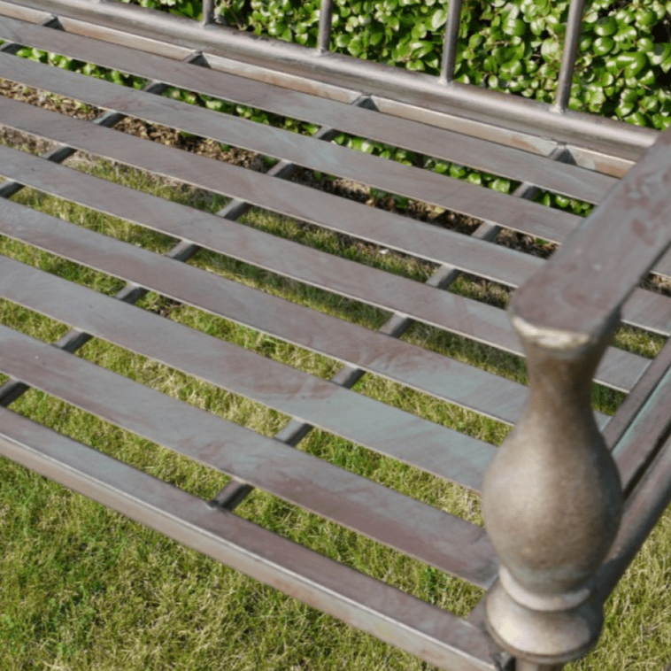 Antique Style Metal Bench - 4458 - Uneeka
