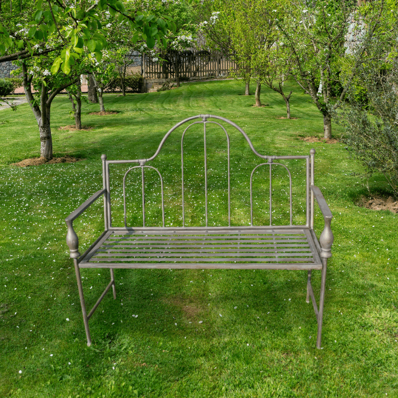 Antique Style Metal Garden Bench - 4458 - Uneeka