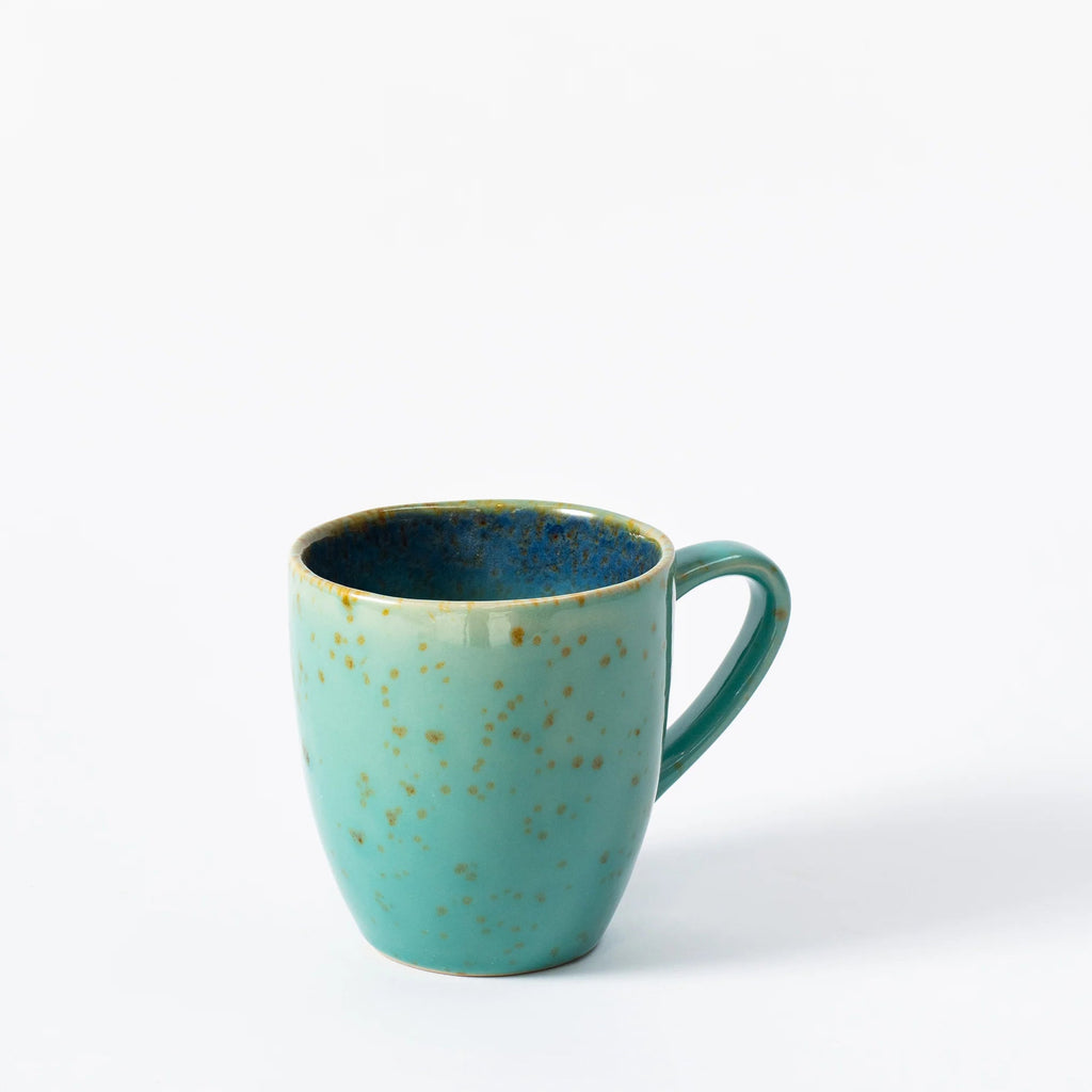 Aqua Blue Glazed Stoneware Mug - 882209 - Uneeka