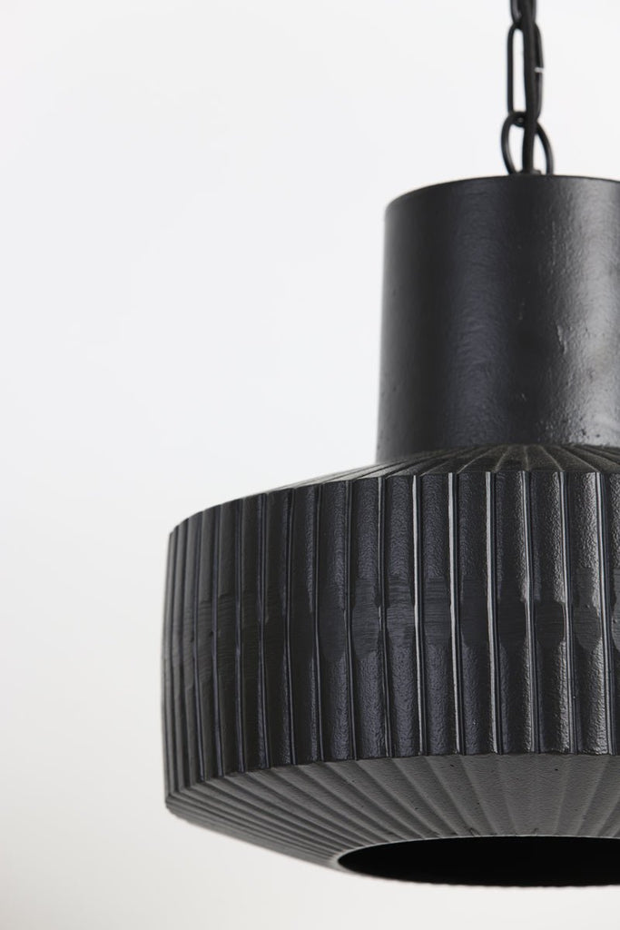 Art Deco Style Matte Black Hanging Lamp - 2948458 - Uneeka