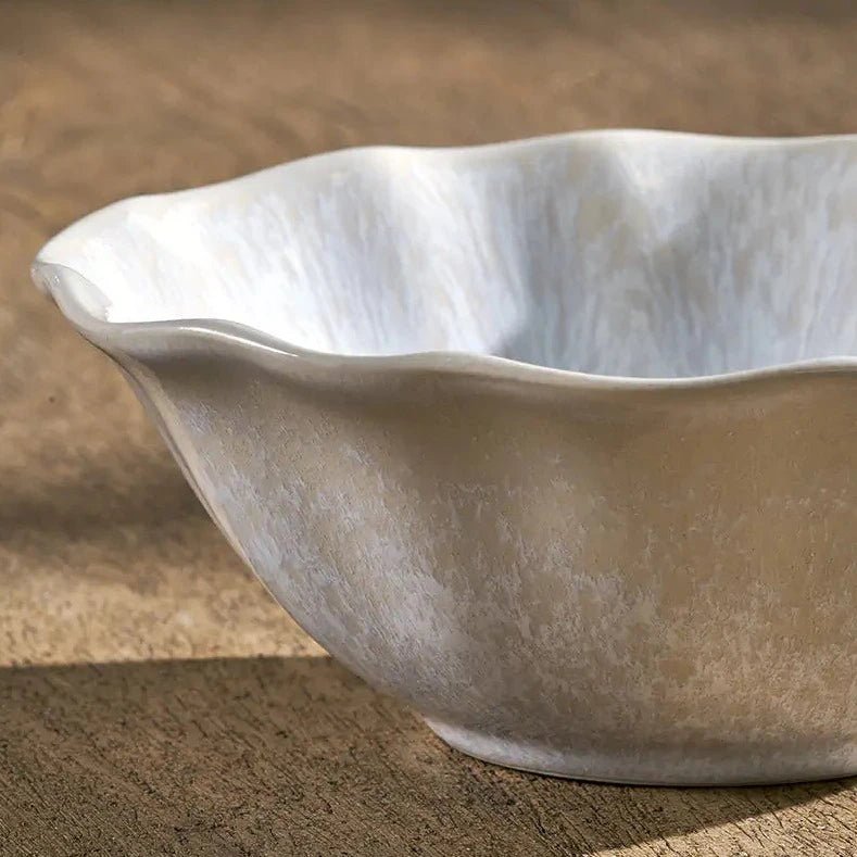 Aruvi Cream Scalloped Edge Bowl - AB7401 - Uneeka