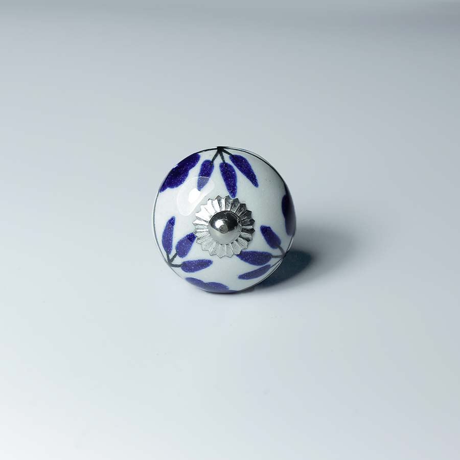 Assorted Ceramic Blue Round Door Knob - ASP21102 - Uneeka