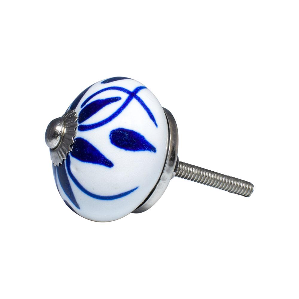 Assorted Ceramic Blue Round Door Knob - ASP21102 - Uneeka