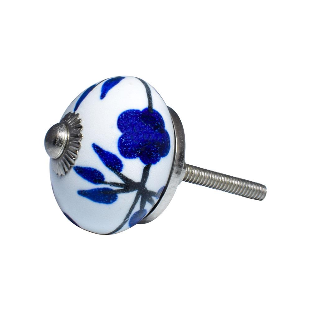 Assorted Ceramic Blue Round Door Knob - ASP21102 - Uneeka