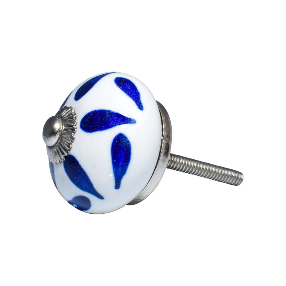 Assorted Ceramic Blue Round Door Knob - ASP21102 - Uneeka