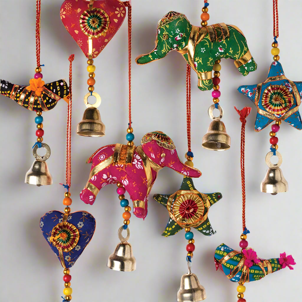 Assorted Colour Hanging Fabric Decorations - XM60BIRD - Uneeka