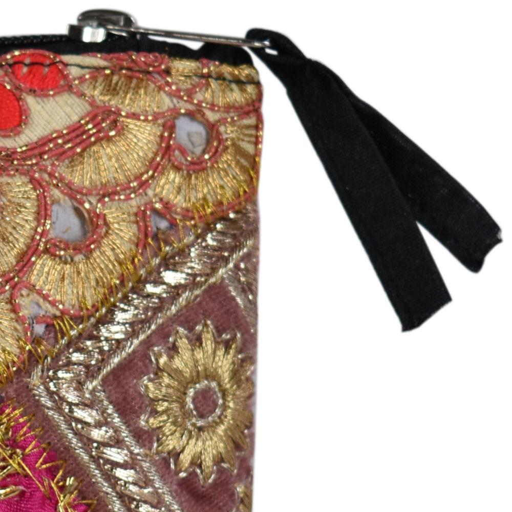 Assorted Colour Recycled Patchwork Sari Purse - ASP1732 - Uneeka