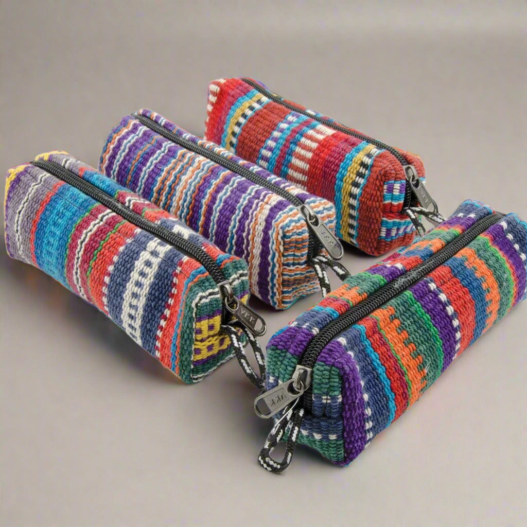 Assorted Colour Stripe Cotton Pencil Case - PC50 - Uneeka