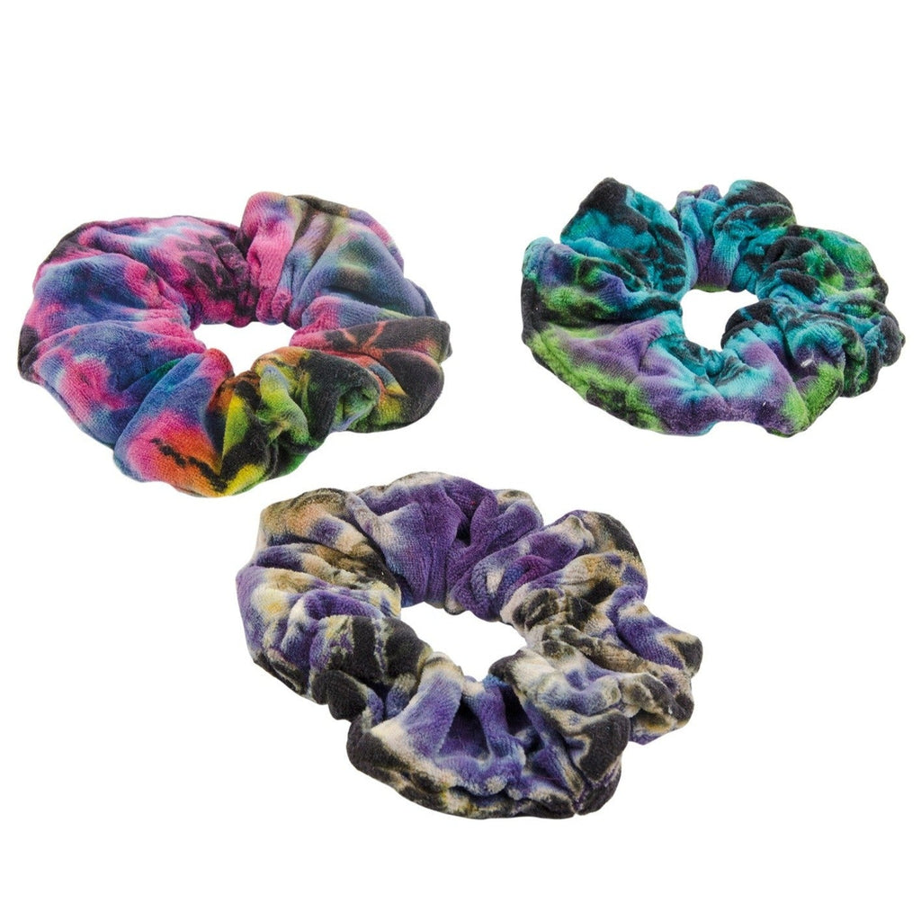 Assorted Colour Velvet Tie Dye Hair Scrunchie - SCR103 - Uneeka