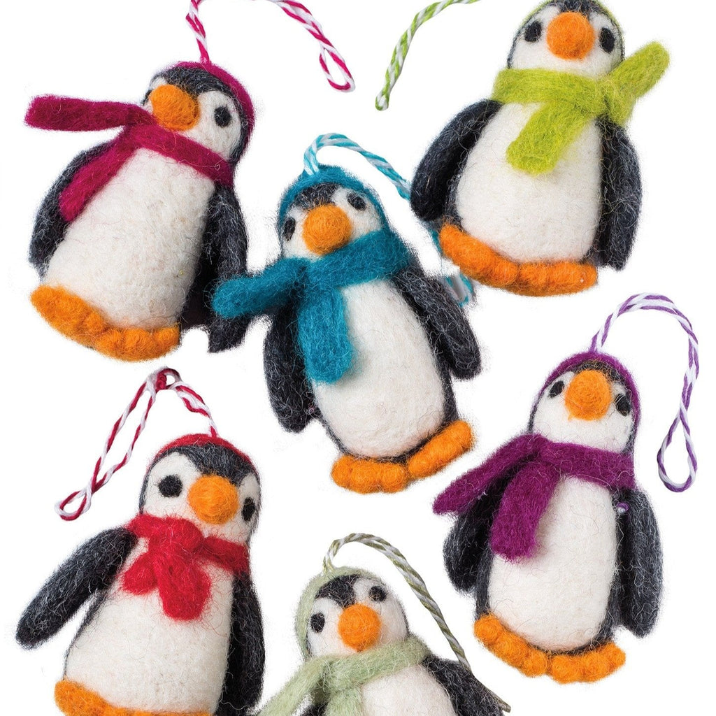 Assorted Colours Felt Winter Penguin - XM250 - Uneeka