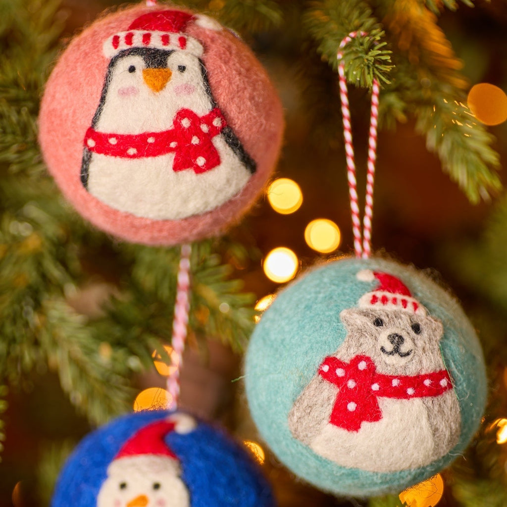 Assorted Felt Festive Character Bauble - XM70 - Uneeka