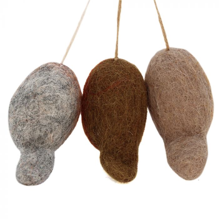 Assorted Felt Winter Robins - BCWHIMROB - DBROWN - Uneeka