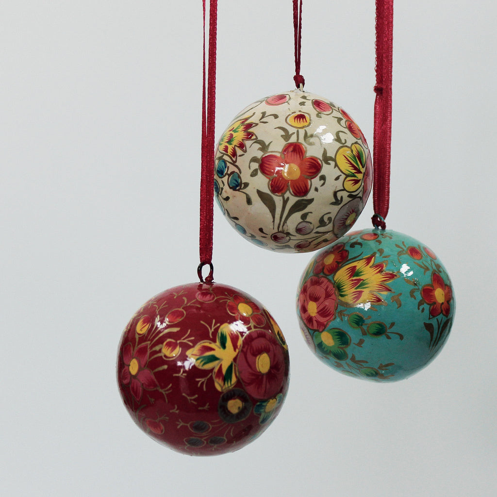 Assorted Floral Decorative Bauble - KPM147 - Uneeka