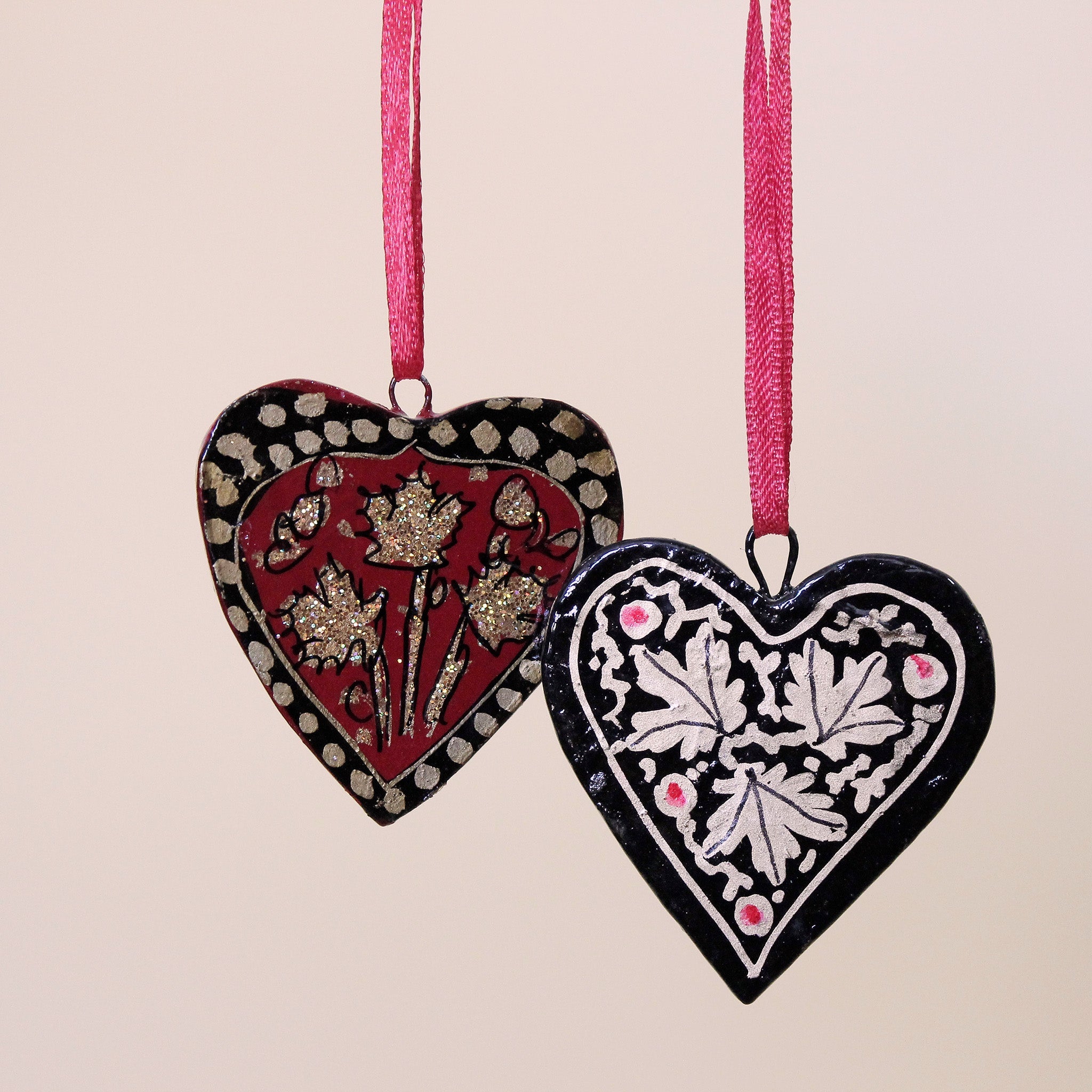 Assorted Hand Painted Heart Decoration - kpm142 - Uneeka