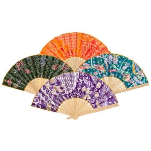 Assorted Pattern Batik Fans - XNFNR00 - Uneeka