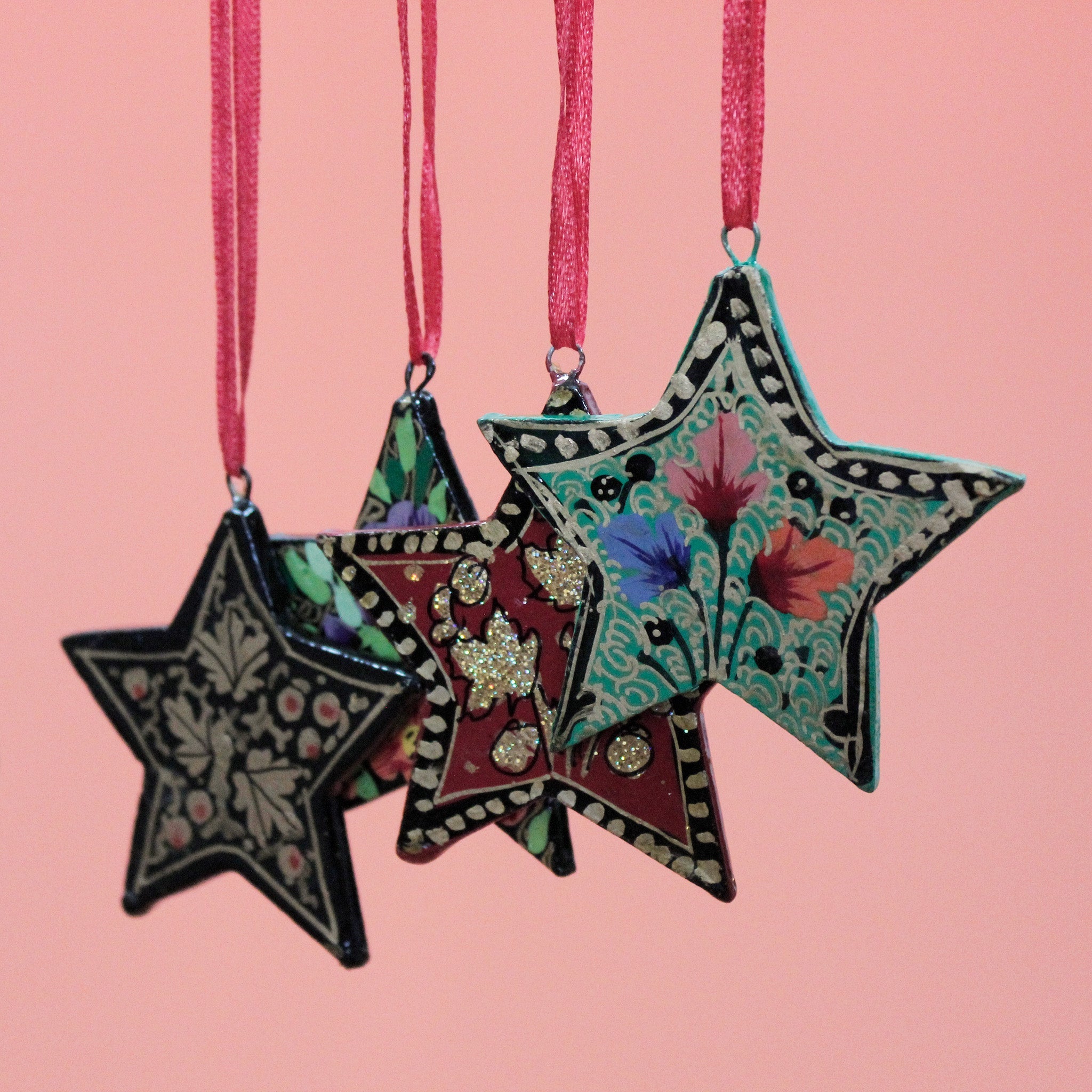 Assorted Patterned Classic Star Decorations - KPM143 - Uneeka