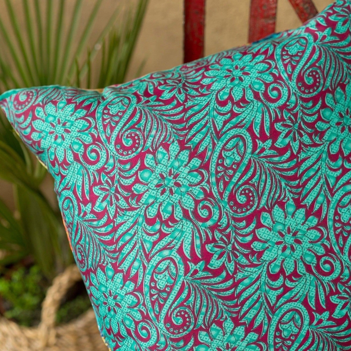 Assorted Recycled Sari Patchwork Cushion - CC140 - Uneeka