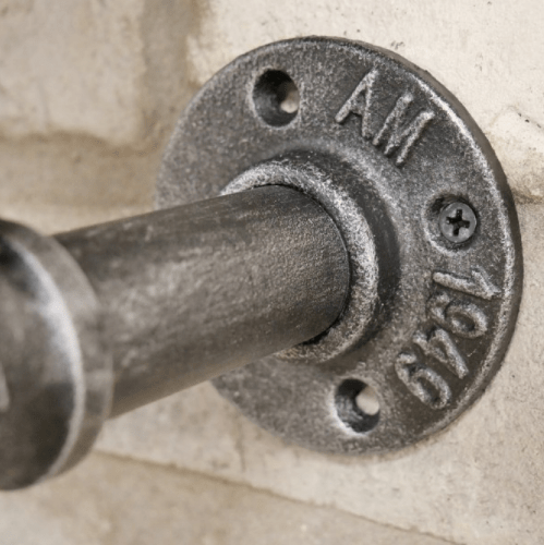 Asymmetric Wooden Pipe Shelf - 5896 - Uneeka