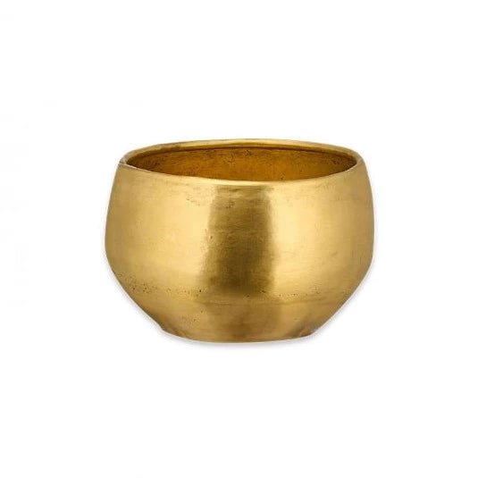 Atsu Brass Round Planter - AP9401 - Uneeka