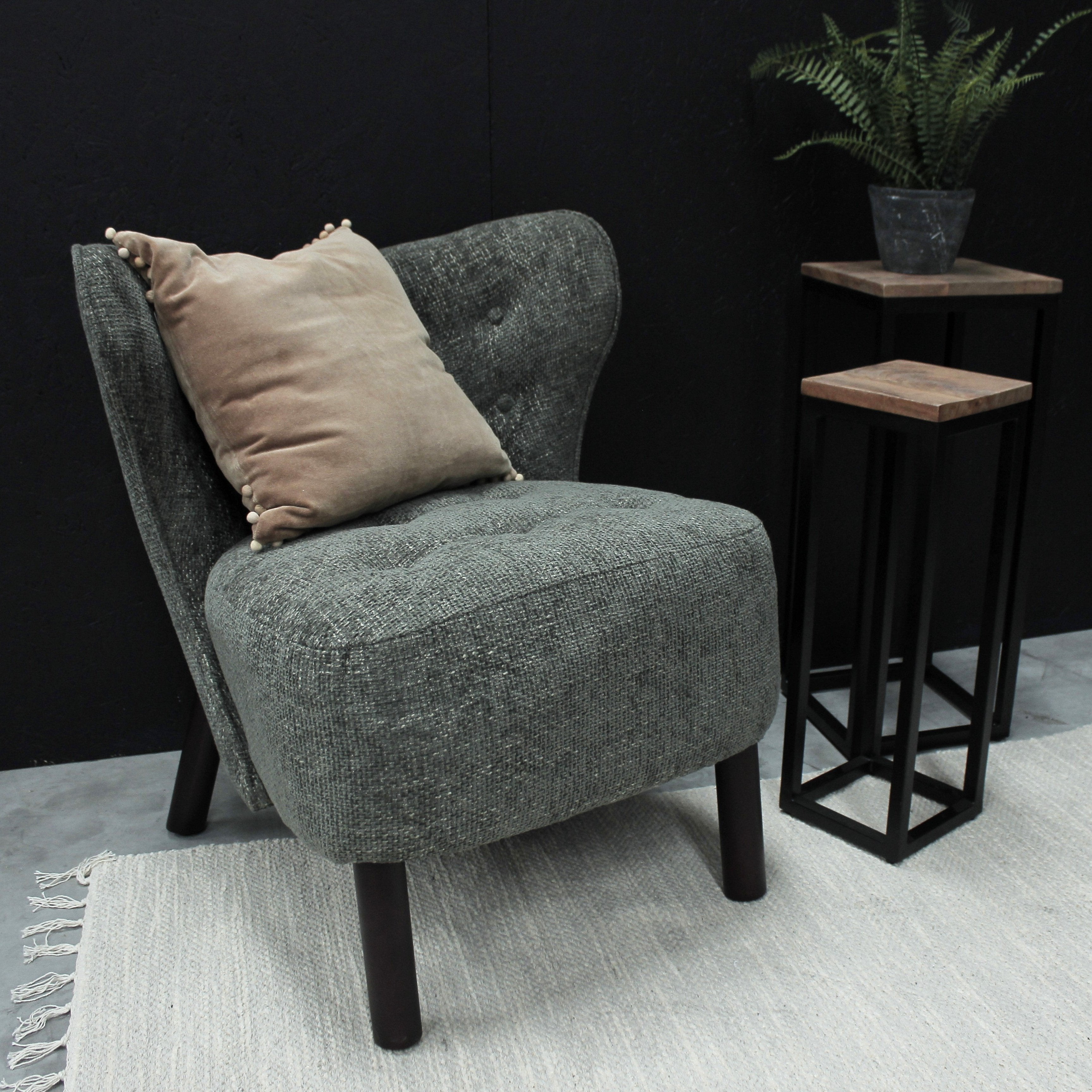 Ava Olive Boucle Occasional Chair - VLA402 - Uneeka