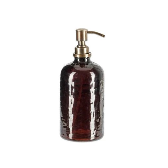 Avamali Plain Recycled Amber Glass Soap Dispenser - AB6303 - Uneeka