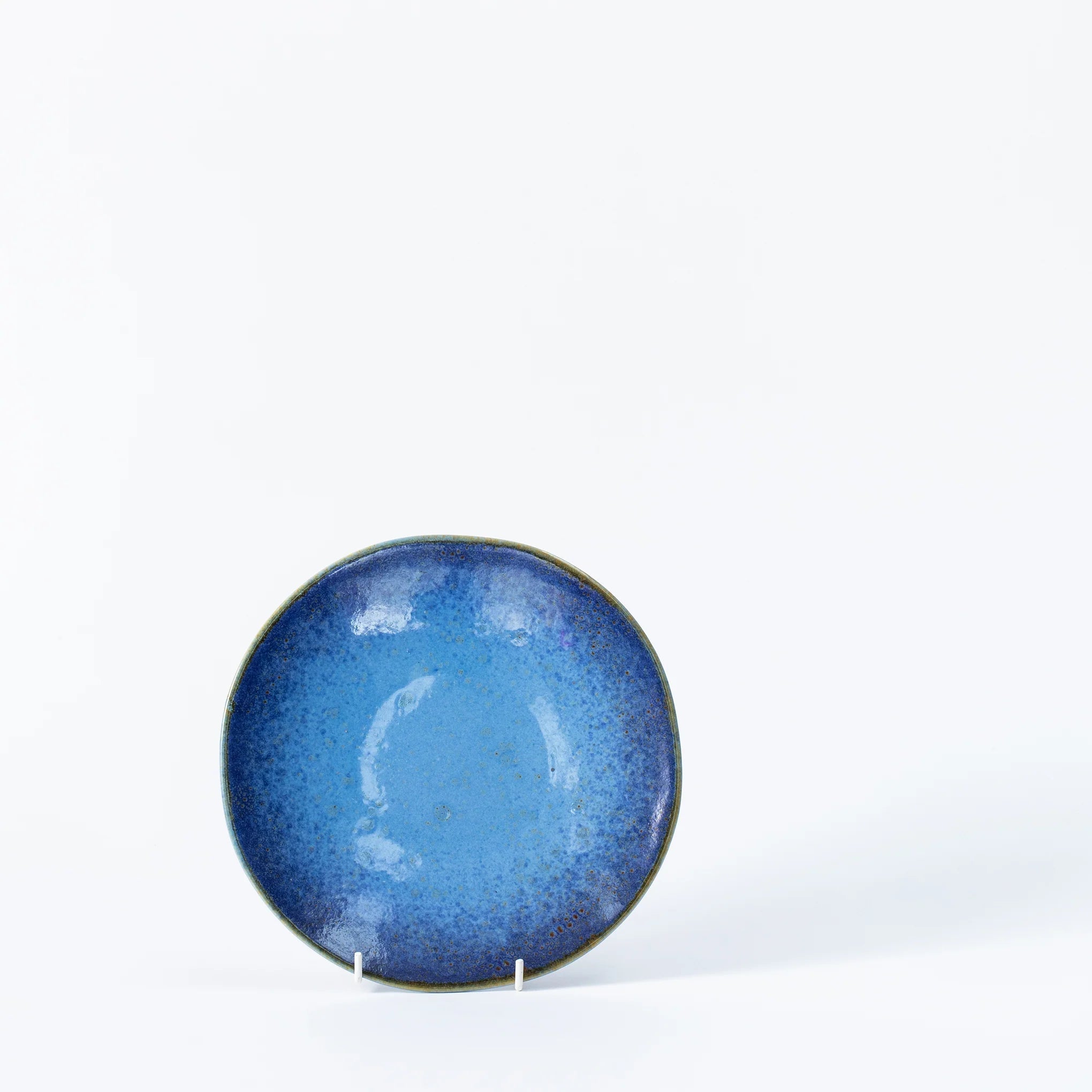 Azure Blue Glazed Stoneware Small Plate - 882214 - Uneeka