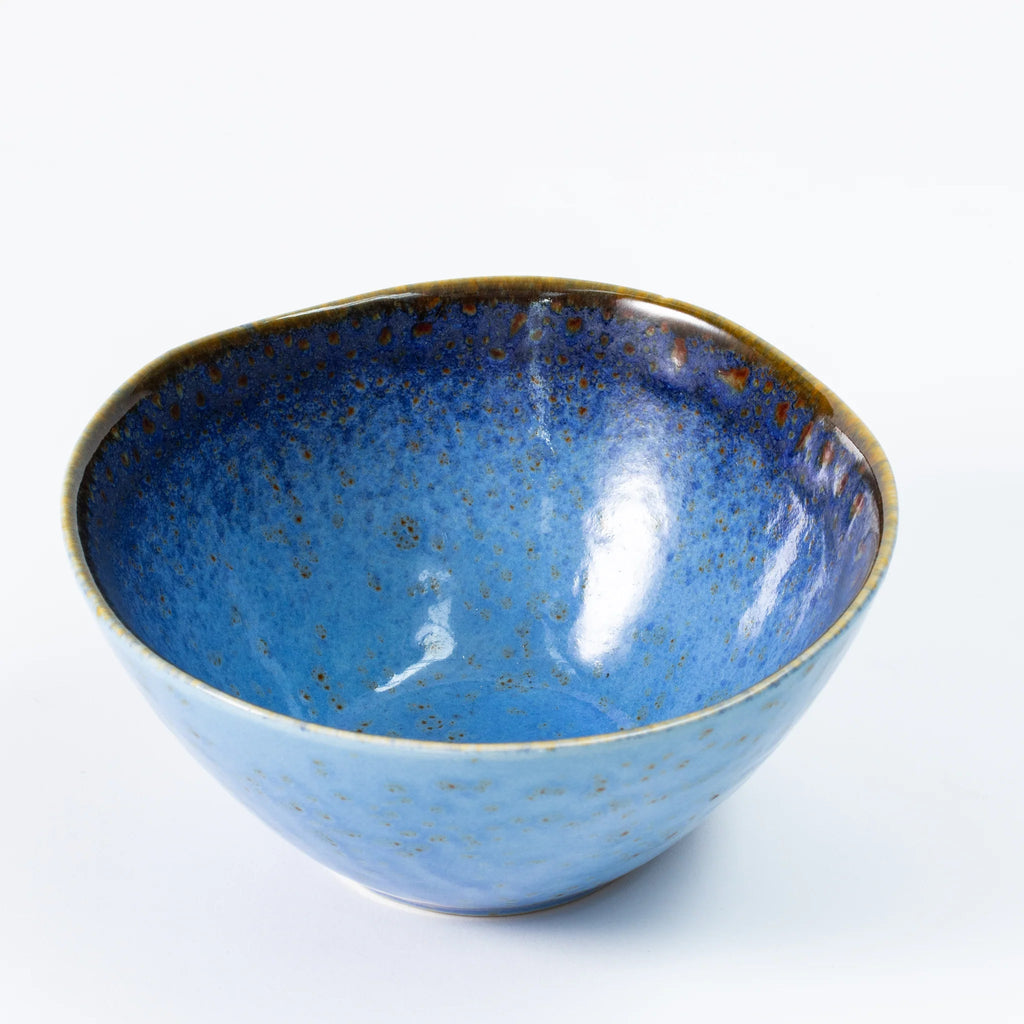 Azure Blue Glazed Stoneware Small Serving Bowl - 882218 - Uneeka