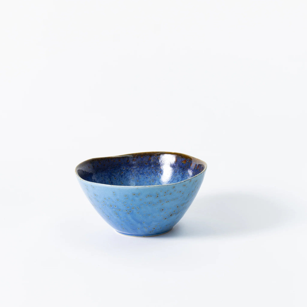 Azure Blue Glazed Stoneware Small Serving Bowl - 882218 - Uneeka