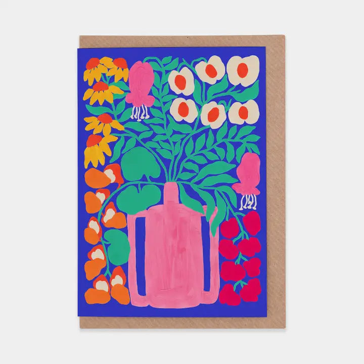 Blooming Vase Greetings Art Card - LL-43 - Uneeka