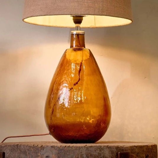 Baba Amber Glass Large Tall Lamp Base - BL8301 - Uneeka