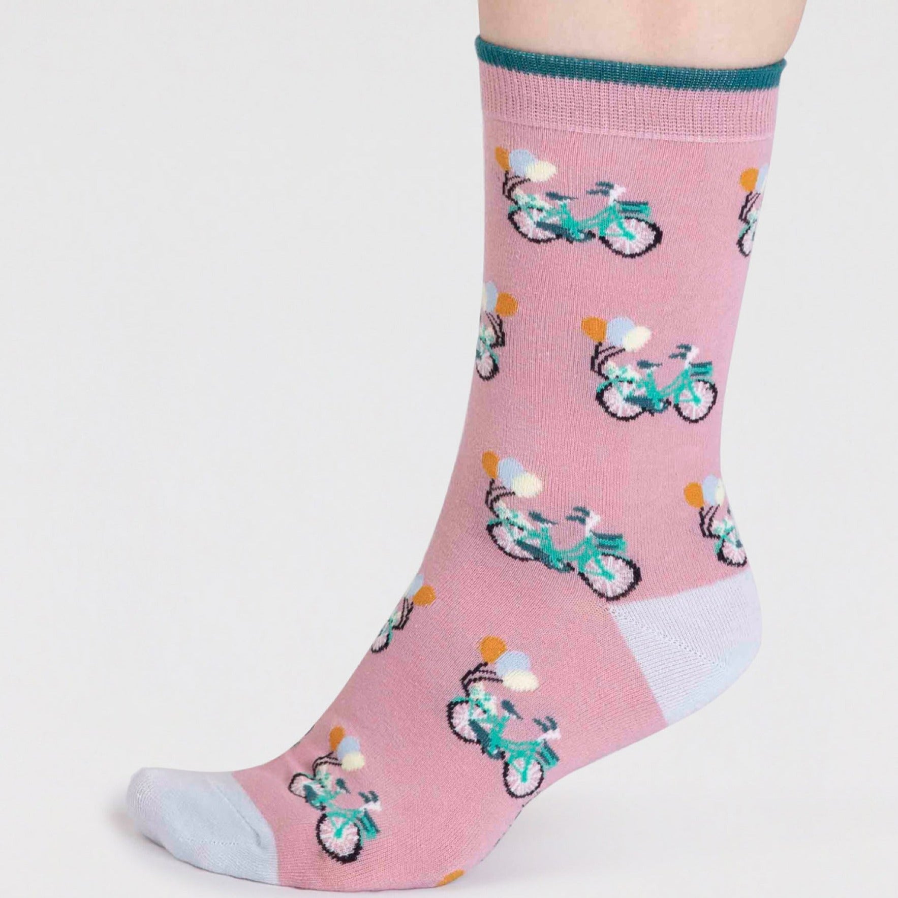 Balloons & Bicycles Organic Cotton Socks - SPW834 - PETALPINK - Uneeka