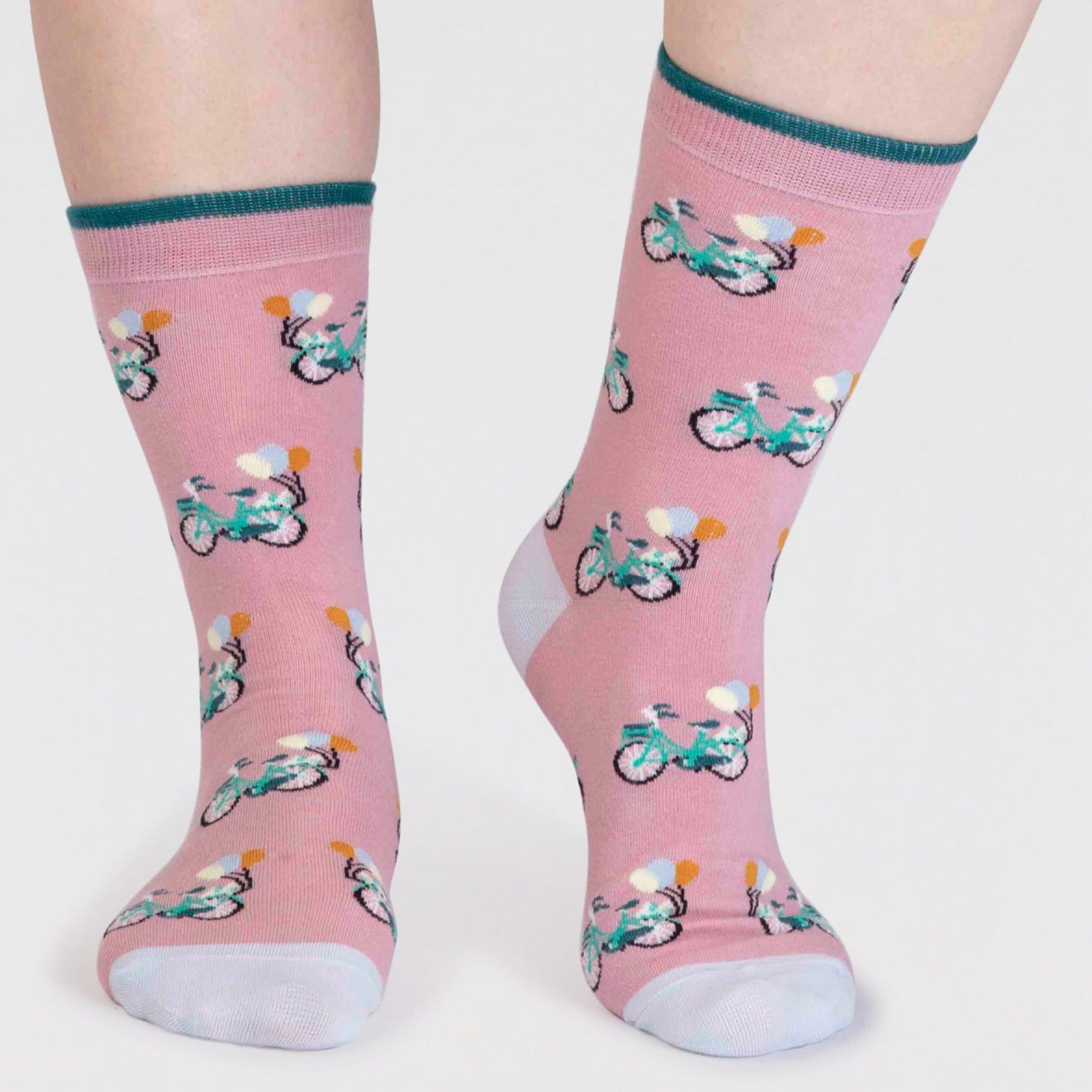 Balloons & Bicycles Organic Cotton Socks - SPW834 - MALACHITEGREEN - Uneeka