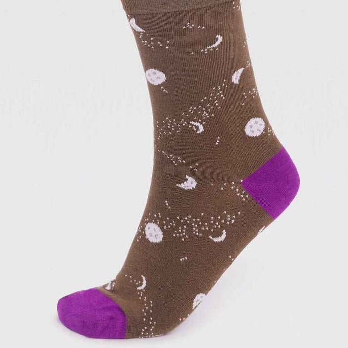 Bamboo Moon Socks - SPW800 - GREEN - Uneeka